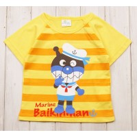 Anpanman 麵包超人短袖間條T恤系列 - 黃色